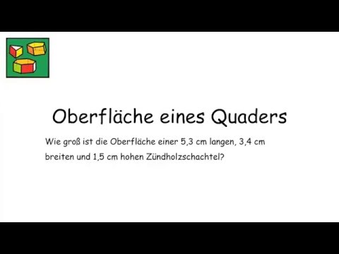 OBERFLÄCHE DES QUADERS – BEISPIEL 1