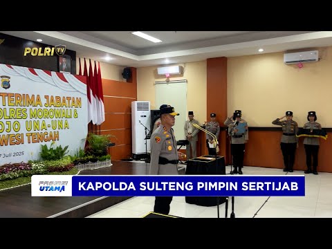 KAPOLDA PIMPIN SERTIJAB SEJUMLAH PEJABAT DI LINGKUNGAN POLDA SULTENG