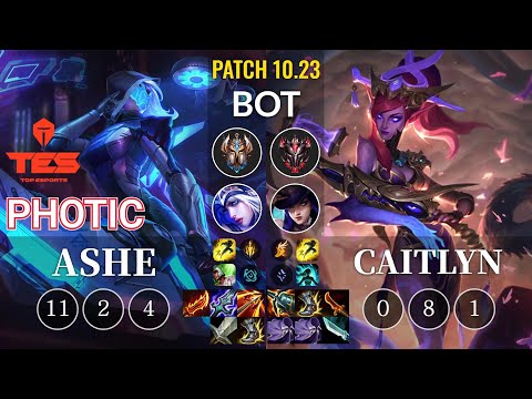TES Photic Ashe vs Caitlyn Bot - KR Patch 10.23