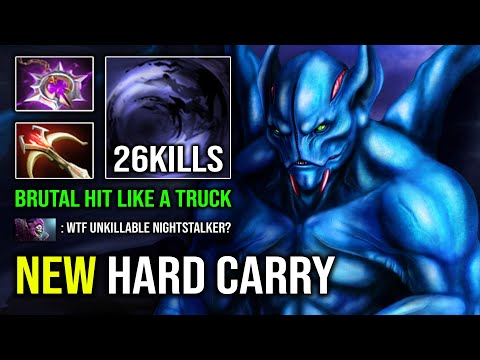 NEW 7.32e Nightstalker Super Carry 1v5 Unkillable 100% Hit Like a Truck Dota 2