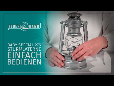 Productvideo 1 - Feuerhand Stormlamp 276 Zink – Klassieke Olie Lantaarn Verzinkt Staal