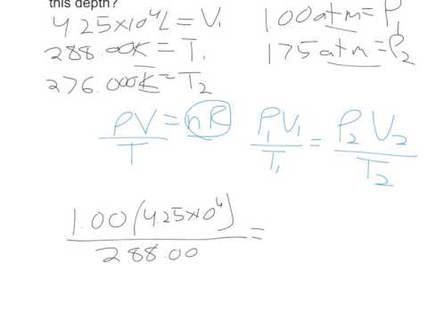 Mixed Gas Laws Worksheet Answer Key