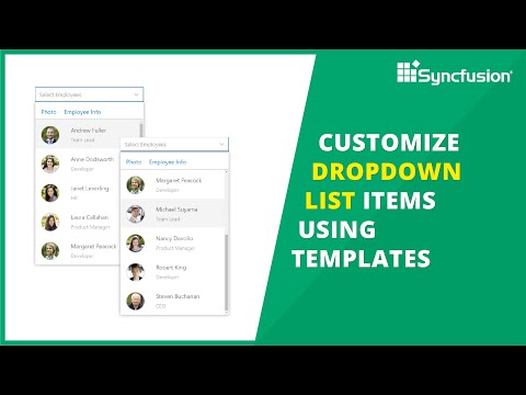 Customize Dropdown List Items Using Templates