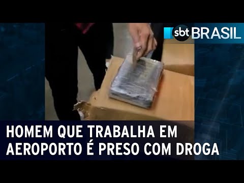 Homem é preso com cocaína; suspeita é que carga seria levada para aeroporto | SBT Brasil (18/05/22)