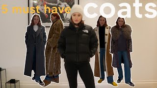5 MUST HAVE winter coats | stylish and practical outerwear of cold weather