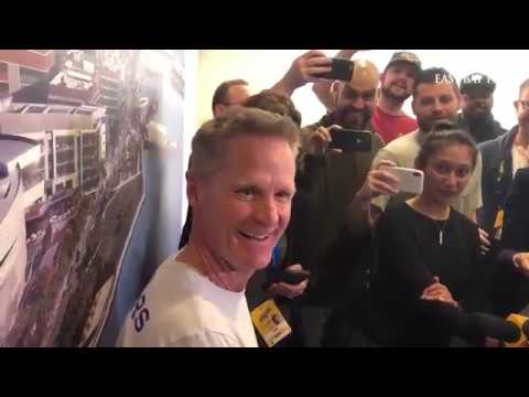 Warriors coach Steve Kerr impersonates James Harden