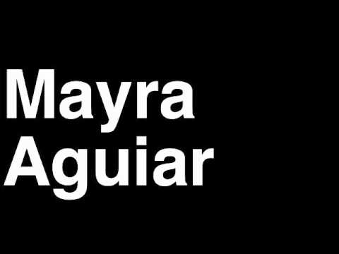 How to Pronounce Mayra Aguiar Brazil Bronze Medal Women's Judo London 2012 Olympics Video