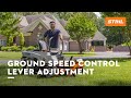 Ground Speed Control Lever Adjustment: STIHL RZ 100, 200 Series | STIHL Tutorial