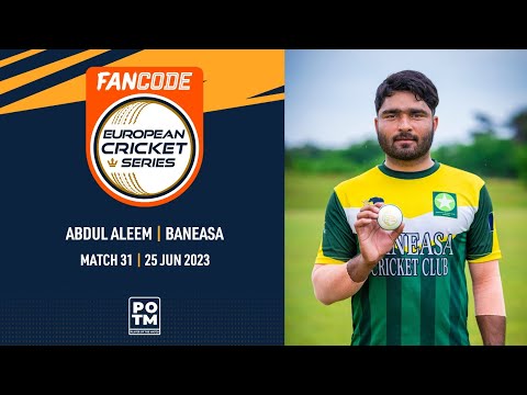 POTM: A.Aleem - CLJ vs BAN | Highlights | FanCode ECS Romania | 25 June 2023 | ECS23.505