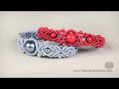 Macramé Double Wave Bracelet Beautiful Blue Danube by Strauss