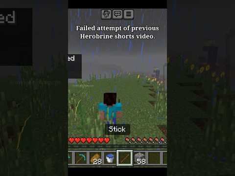 Shocking! Herobrien Killed by Lightning in Failed MCPE Attempt 😮⚡ #minecraft