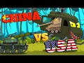 China vs USA: All episodes + Bonus ending - Cartoons about tanks