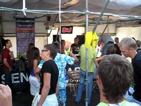 DJ Sergeev (Russia) and DJ Vincent Vega (Germany) playing at DJ Bar @ KaZantip 2009 (part 3)