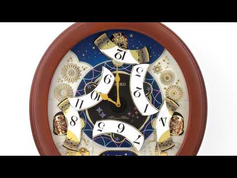 Am236b Seiko Brown Wooden Case Musical Wall Clock QXM376B
