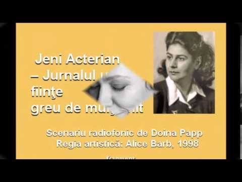 „Jeni Acterian – Jurnalul unei ființe greu de mulțumit”, fragment