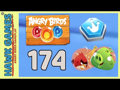 Angry Birds Stella POP Bubble Shooter Level 174 - Walkthrough, No Boosters