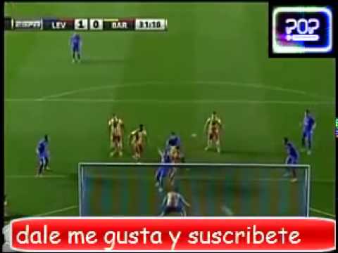 gol del nabil elzhar barcelona 4-1 levante 22-01-2014
