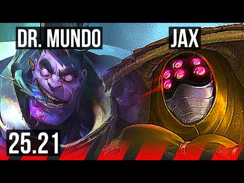 DR. MUNDO vs JAX (TOP) | Rank 2 Mundo, 9/1/6 | KR Challenger | 25.21