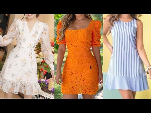 VESTIDOS SENCILLOS DE MODA 2022 VESTIDOS DISCRETOS Y SENCILLOS MODERNOS VESTIDOS BONITOS SENCILLOS