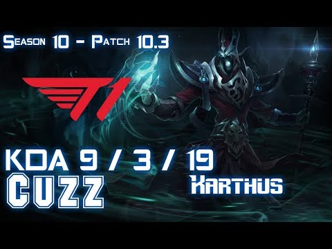 T1 Cuzz KARTHUS vs LEE SIN Jungle - Patch 10.3 KR Ranked
