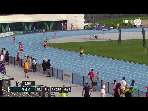 GIRLS U15 4X200M HEAT 1 - 2017 SUBWAY STATE RELAY CHAMPIONSHIPS // LAVicTV