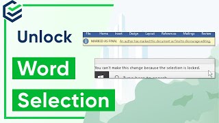 [4 Methods] Selection is Locked in Word? How to Unlock Selection in Word [Updated]