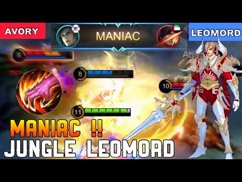 🐎 MANIAC !! Leomord Jungle Gameplay [Top Global Leomord] Avory - Mobile Legends