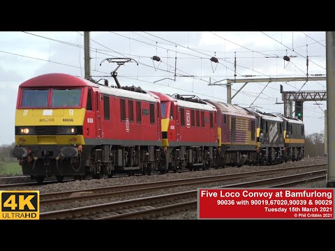 Five Loco Convoy at Bamfurlong - 15th March 2021