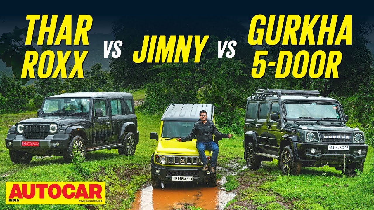 Mahindra Thar Roxx vs Maruti Suzuki Jimny vs Force Gurkha 5-Door - The Hardy Boys | Autocar India
