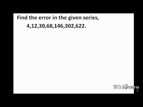 Find the error in the series...