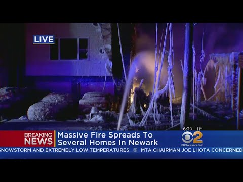 5 Buildings Burning, 2 Hurt In Newark Fire