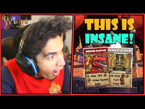 Wizard101 Max (150) Fire PvP: OP Burning Rampage Gearhead Combo!