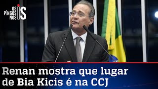 Renan Calheiros critica Bolsonaro e não quer Bia Kicis na CCJ
