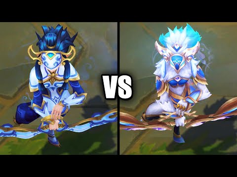 Porcelain Kindred vs Prestige Porcelain Kindred Skins Comparison (League of Legends)
