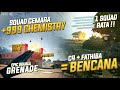 SQUAD CEMARA +999 CHEMISTRY !! EPIC DOUBLE GRENADE & C4 FATHIBA RATAIN 1 SQUAD !! #pubg