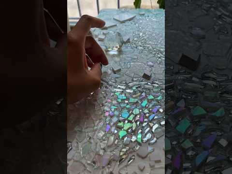 white mosaics made from clear glass #abstractart #art #stainedglass #mosaic