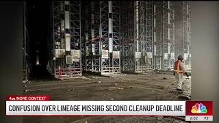 Confusion over Lineage missing second warehouse cleanup deadline