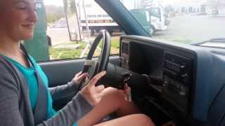 Brooke trys to drive a truck - Fail! But she gets it next time!!