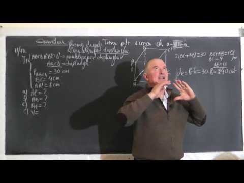1/2 Lectia 1352 Paralelipiped Distanta de la un punct la un plan Functii trigonometrice Clasa 8