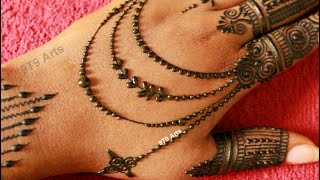 Beautiful Back Hand Jewellery Mehndi DesignsTeej 2