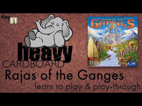 Rajas of the Ganges 3p Play-through, Teaching, & Roundtable discussion by Heavy Cardboard