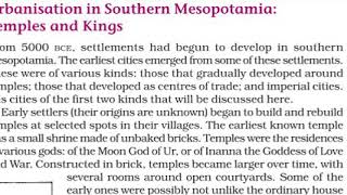 CLASS XI/ HISTORY/CHAPTER 2 /URBANIZATION IN SOUTHERN MESOPOTAMIAN