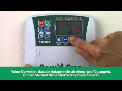ESP-RZX Setting Zone Water Time - German