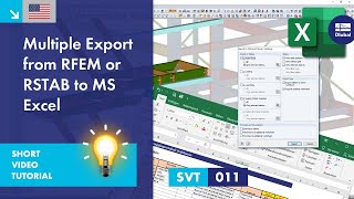 Exportações múltiplas do RFEM/RSTAB para o Microsoft Excel