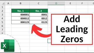 How to Add Leading Zeros in Excel (Two Most Common Ways)