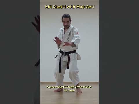 Shotokan Karate - Kiri Kaeshi with Mae Geri | #karate #martialarts #tutorial #budo #kicks #nskf
