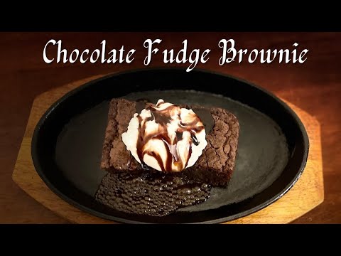 How to make Chocolate Fudge Brownie With Vanilla Ice Cream And Chocolate Syrup By MKJ