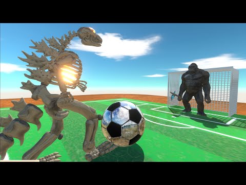 King Kong Vs Godzilla Skeleton In Football Stadium | Animal Revolt Battle Simulator
