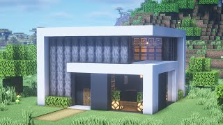 【マインクラフト】かっこいいモダンハウスの作り方【Minecraft】How to Build a Modern House【マイクラ建築】