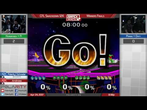 CFL Smackdown 124 Melee - Hungrybox + Pi vs Pengie + Oaty - Doubles Winners Finals